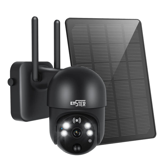 ENSTER Solar Powered Wireless Security Camera Outdoor 6MP